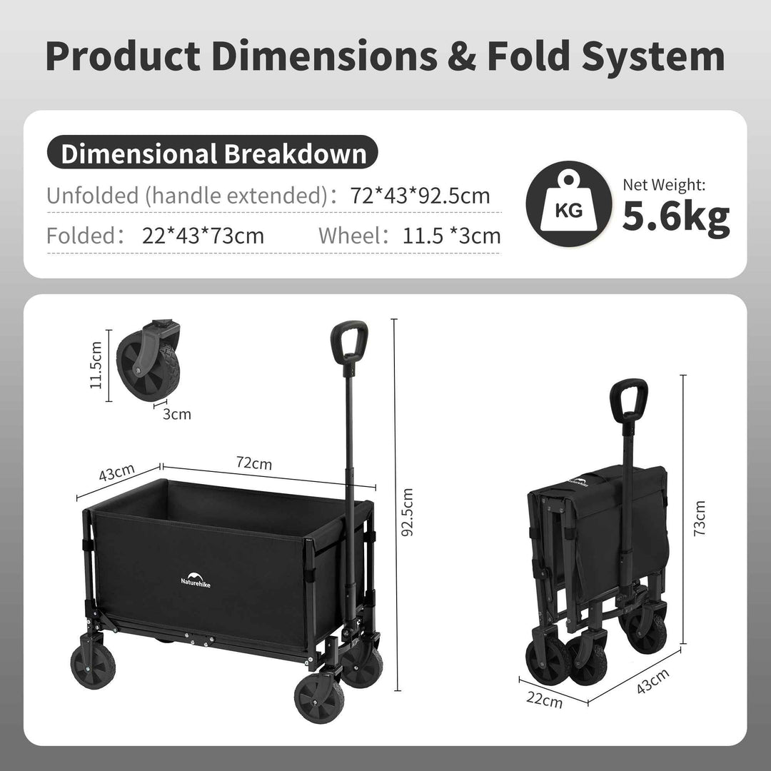 Lightweight Folding Camping Wagon Upgraded