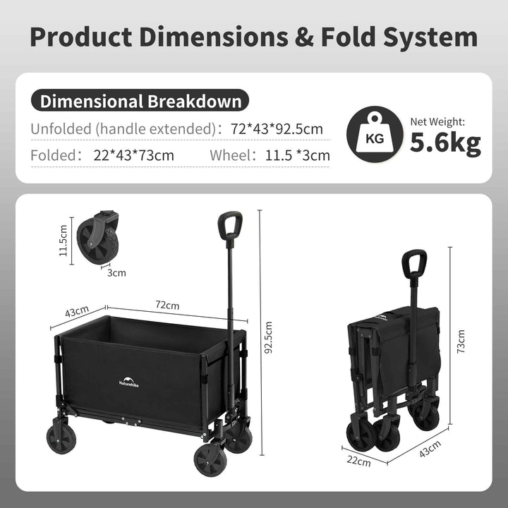 Lightweight Folding Camping Wagon Upgraded