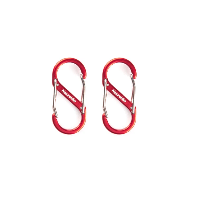 2-Pack S-Shaped Aluminum Alloy Carabiners