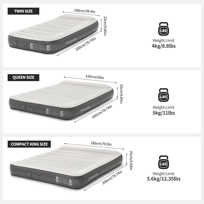 Naturehike Morning View Air Mattress Built In Pump Camping Bed - Naturehike