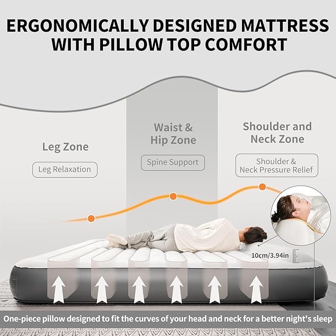 Naturehike Morning View Air Mattress Built In Pump Camping Bed - Naturehike