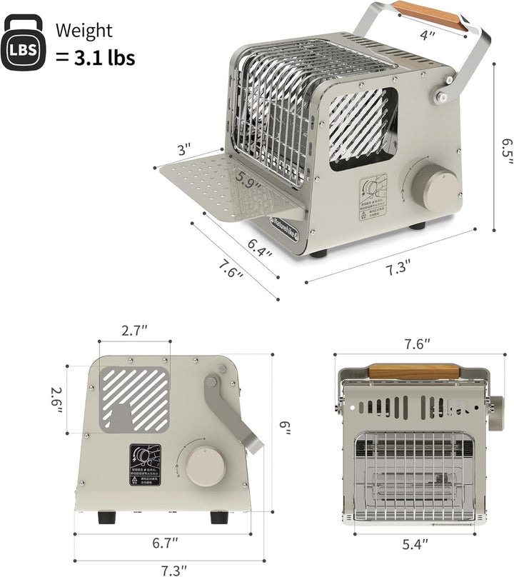 Time™ 3-in-1 Portable Butane Camping Heater - Naturehike