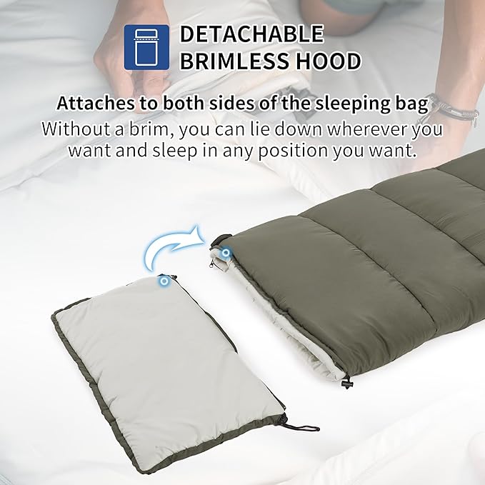 Naturehike LD350 4 Season Spliceable Camping Sleeping Bag for Adults & Kids - Naturehike