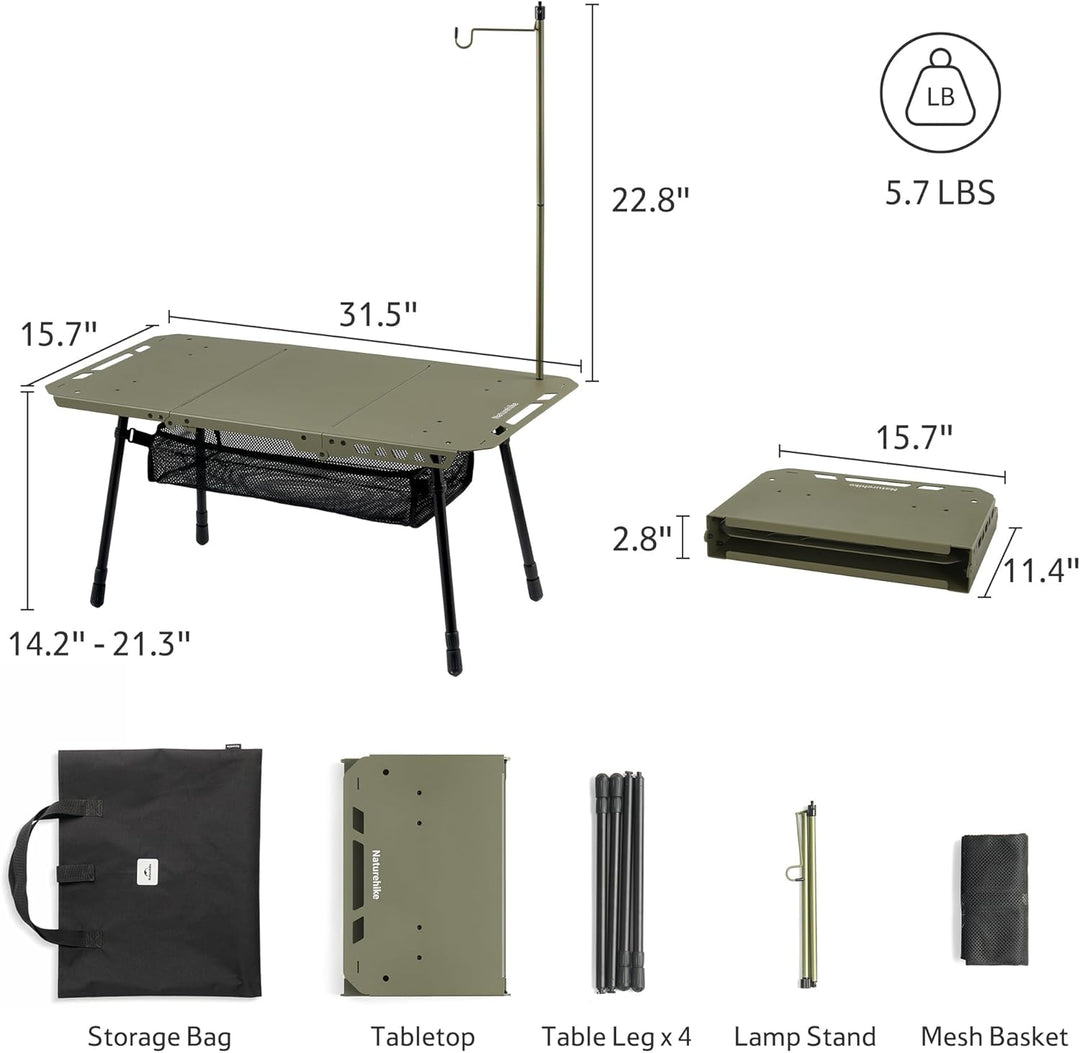 StarCore™ H02 Tactical Camping Table - Naturehike