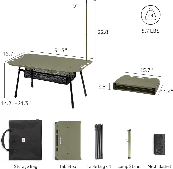 StarCore™ H02 Tactical Camping Table - Naturehike