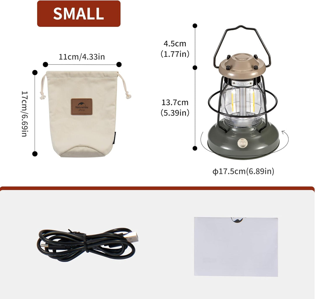 Naturehike Camping Lamp 3000mAh Rechargeable IPX4 Waterproof Dimmable LED Lantern - Naturehike