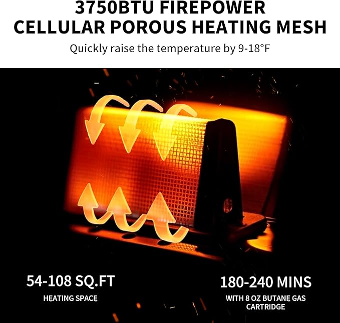 Time™ 3-in-1 Portable Butane Camping Heater - Naturehike