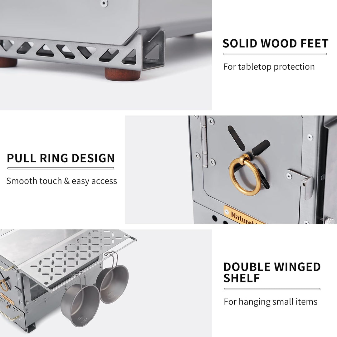 Icefield™ Tabletop Wood-Burning Stove with Chimney - Naturehike