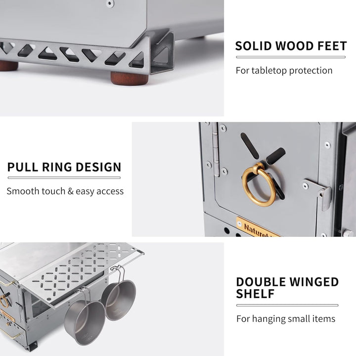 Icefield™ Tabletop Wood-Burning Stove with Chimney - Naturehike