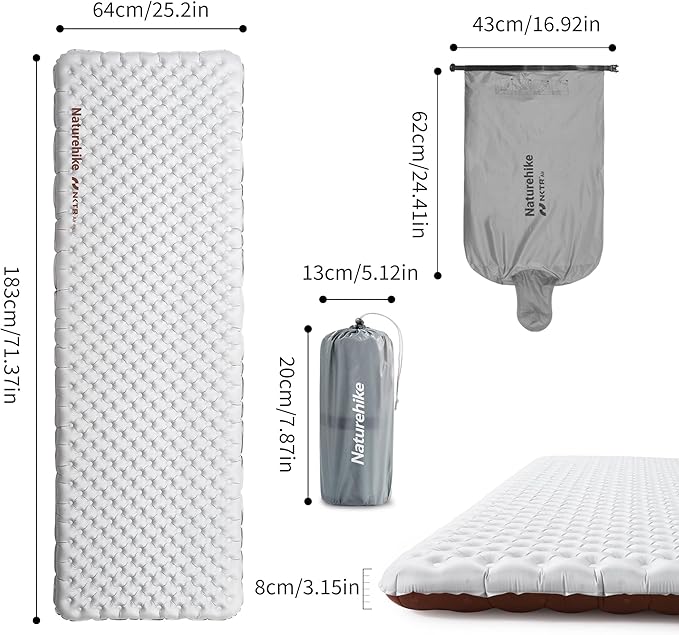 TuYe™ R5.8 Ultralight Inflatable Pad - Naturehike