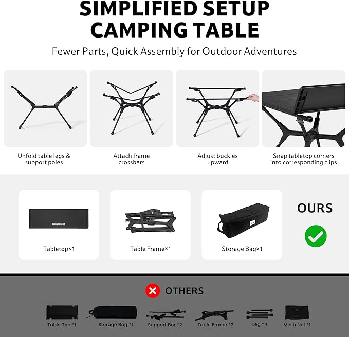 PeakLite™ YL01 Folding Camping Table - Naturehike