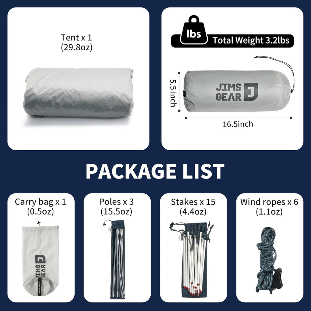 DABAN™ 2-Person Ultralight 4-Season Tunnel Tent - Naturehike