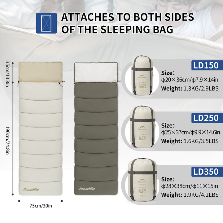 FlowLite™ LD150 Hooded Synthetic Sleeping Bag 54°F / 12°C - Naturehike
