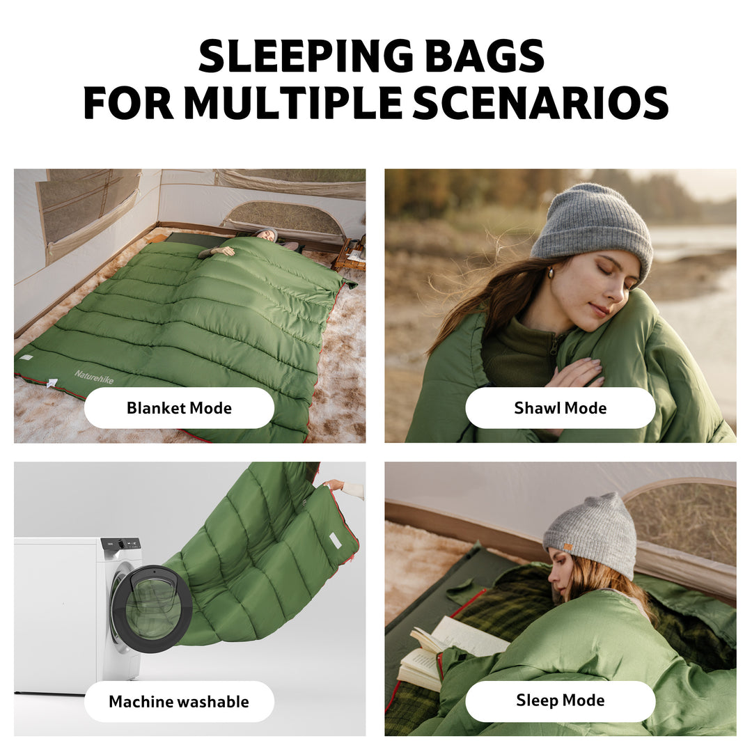 M Series™ Wide Flannel Sleeping Bag 32°F / 0°C - Naturehike