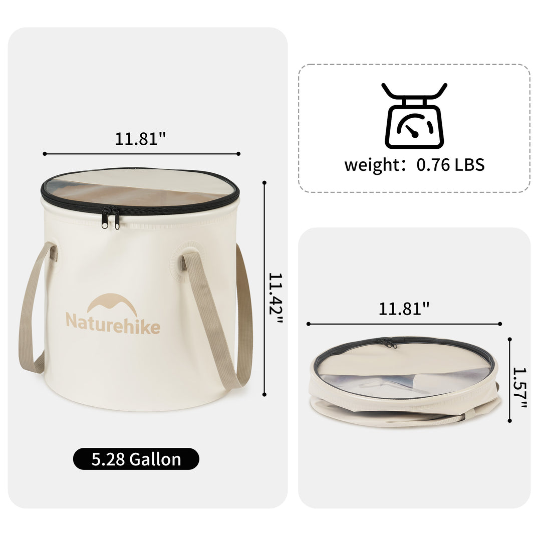 Naturehike Foldable Waterproof Round Camping Bucket