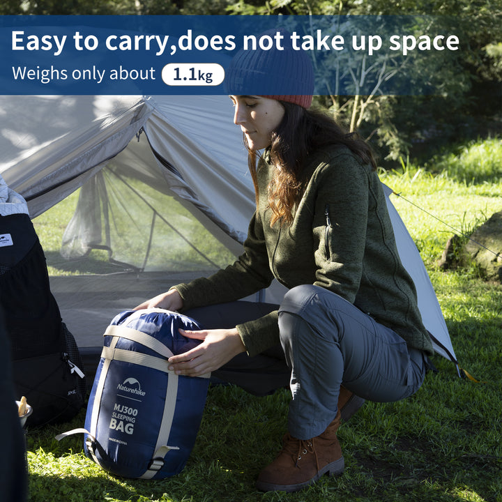 Mujin™ MJ300 Synthetic Mummy Sleeping Bag 39°F / 4°C - Naturehike
