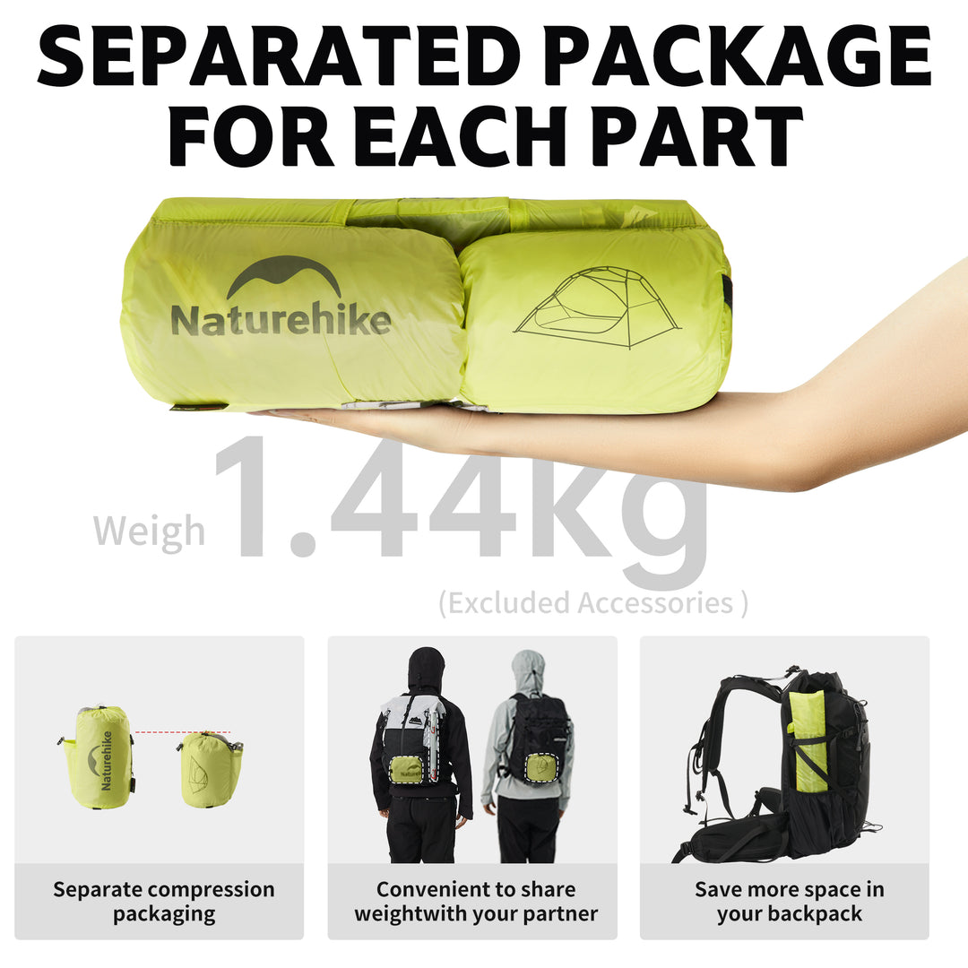 Star River™ EXT 2-Person Ultralight Backpacking Tent - Naturehike