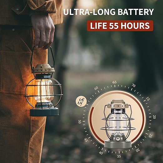 Naturehike LED Camping Lamp 7500mAh Rechargeable IPX4 Waterproof 55h Runtime - Naturehike