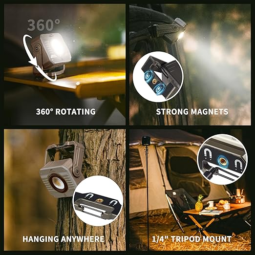 Naturehike LED Work Light 1200 Lumen Rechargeable Waterproof - Naturehike