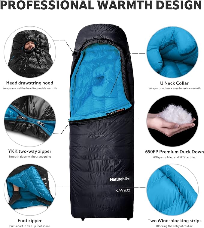 CW™700 Down Ultralight Sleeping Bag 29°F / -1.7°C - Naturehike