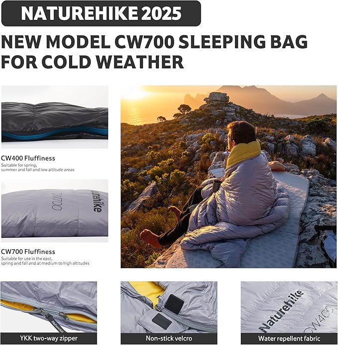 CW™700 Down Ultralight Sleeping Bag 29°F / -1.7°C - Naturehike