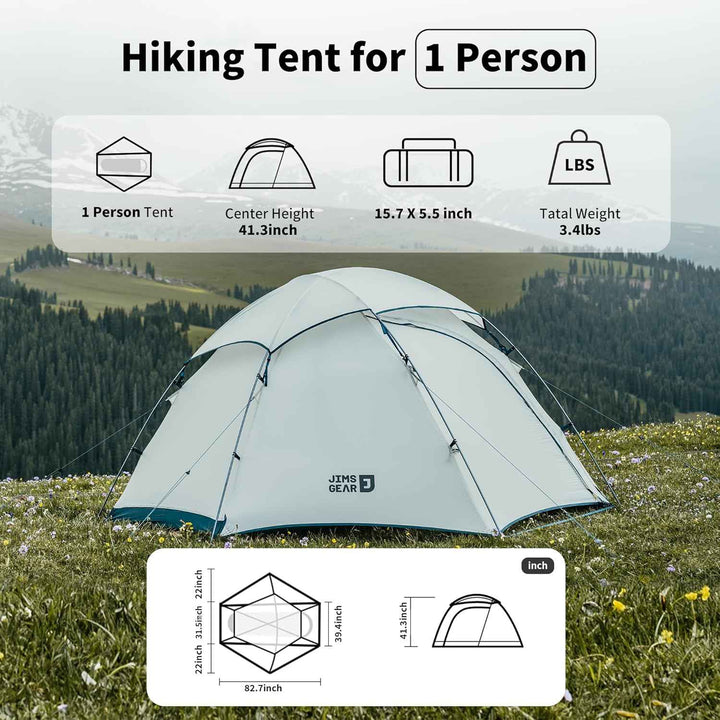 JIMS™ 2-Person Ultralight 4-Season Tent