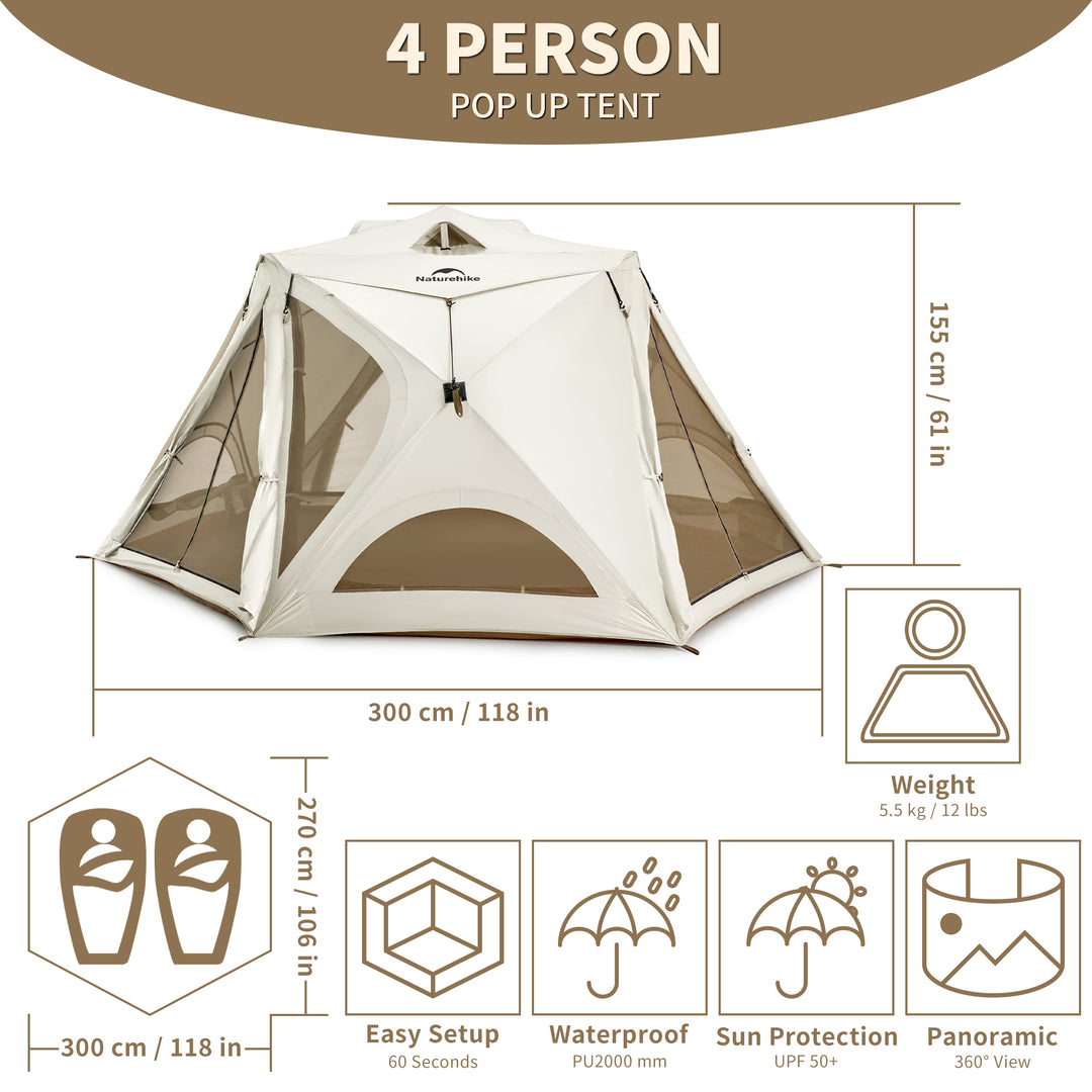 Cubby™ Instant Pop-up Camping Tent - Naturehike