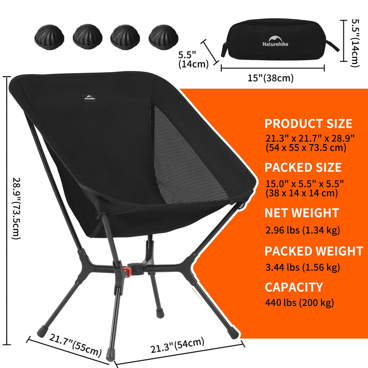 Chaise de camping PeakLite™ à ouverture rapide