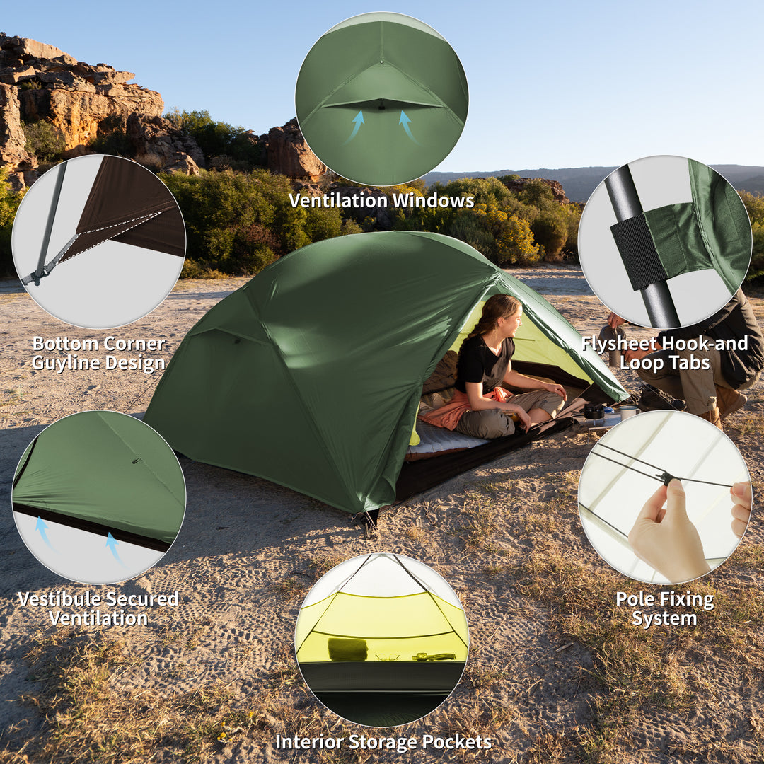 Mongar™ BASE 3-Person Backpacking Tent - Naturehike