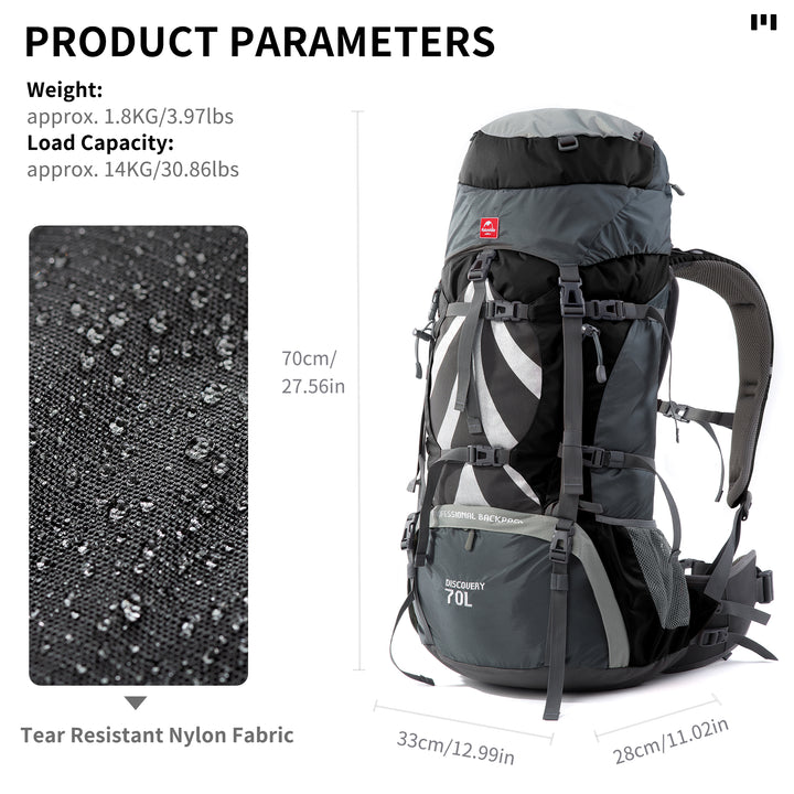 70+5L Mountaineering Backpack - Naturehike