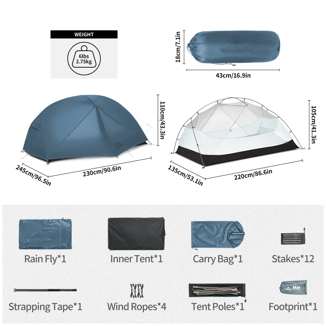 Mongar™ BASE 2-Person Backpacking Tent - Naturehike