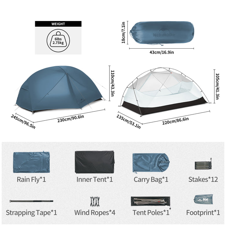 Mongar™ BASE 2-Person Backpacking Tent - Naturehike