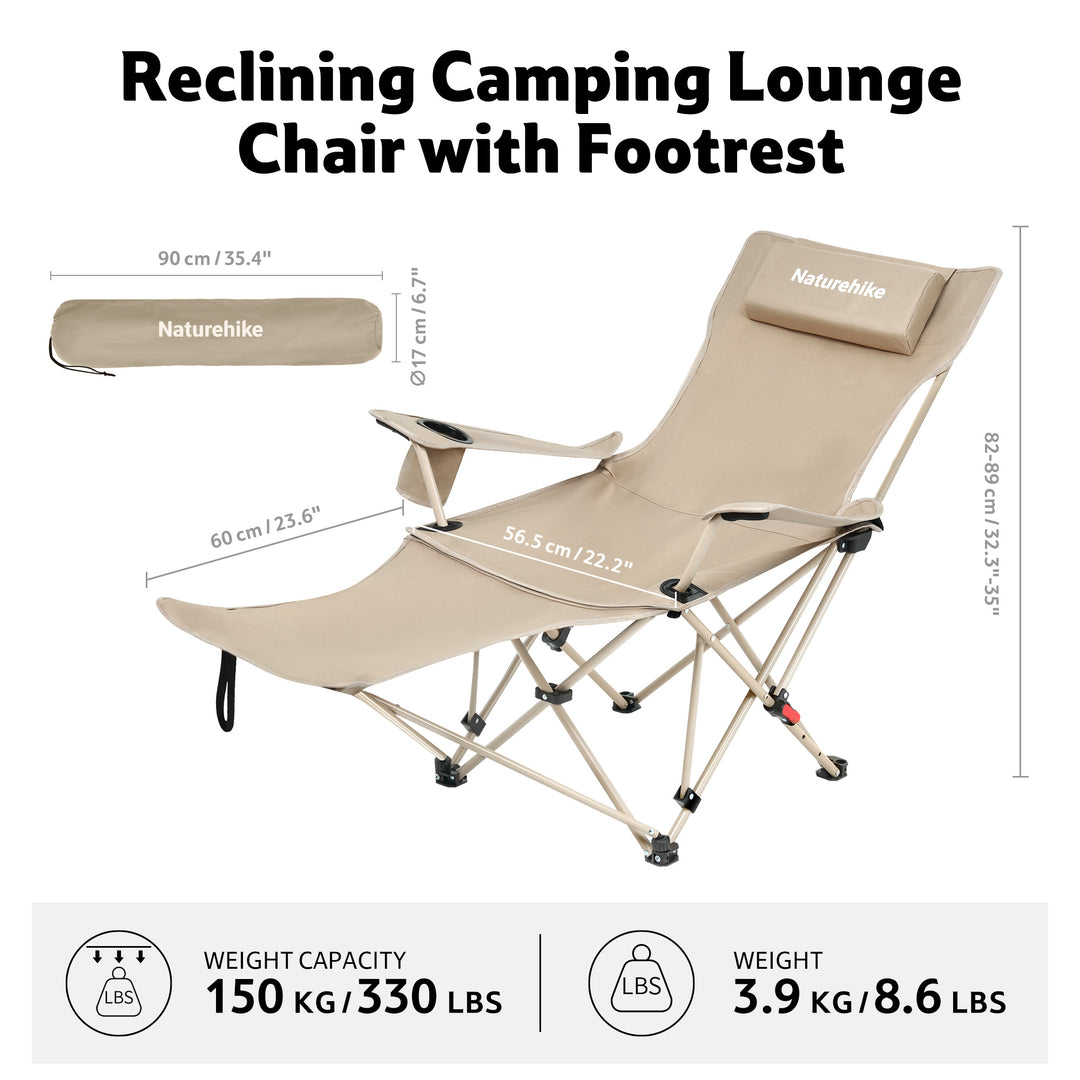 SeaStar™ High-Back Camping Chair with Footrest - Naturehike