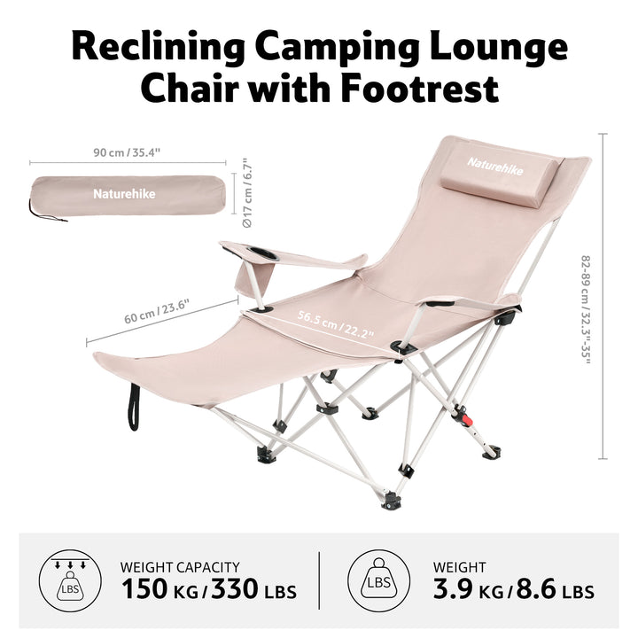 SeaStar™ High-Back Camping Chair with Footrest - Naturehike