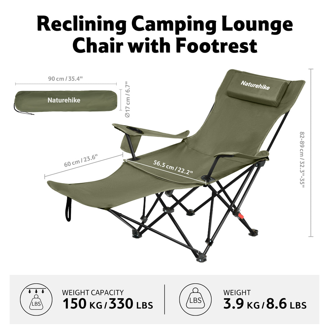 SeaStar™ High-Back Camping Chair with Footrest - Naturehike