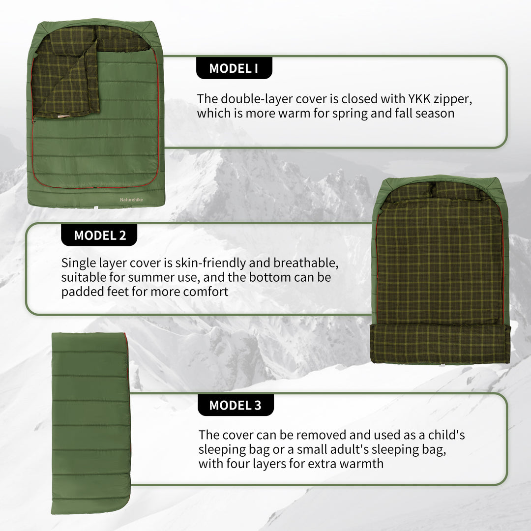 AutumnField™ Double Synthetic Sleeping Bag 43°F / 6°C - Naturehike