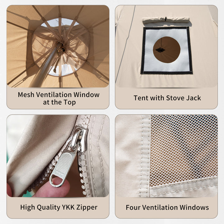 Brighten 12.3 4 Person Glamping Tent - Naturehike