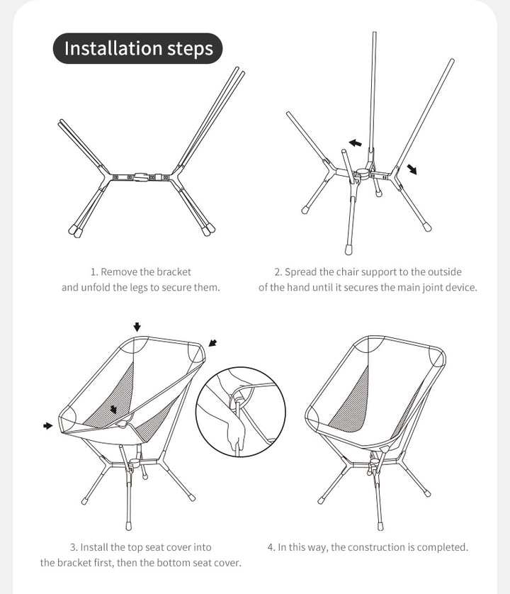 PeakLite™ YL01 Ultralight Foldable Camping Chair - Naturehike