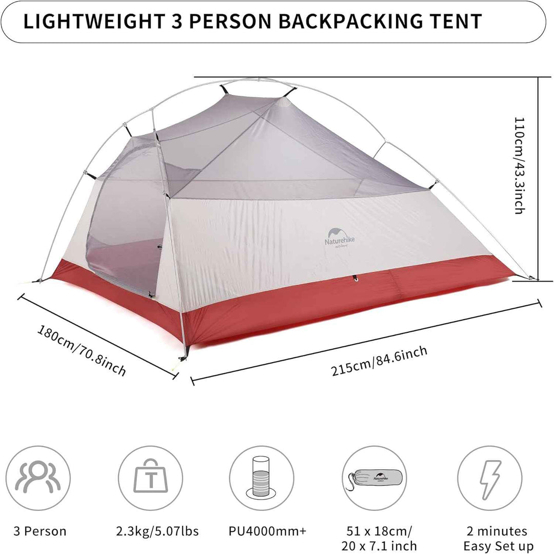 Cloud Up™ 3-Person Ultralight Backpacking Tent