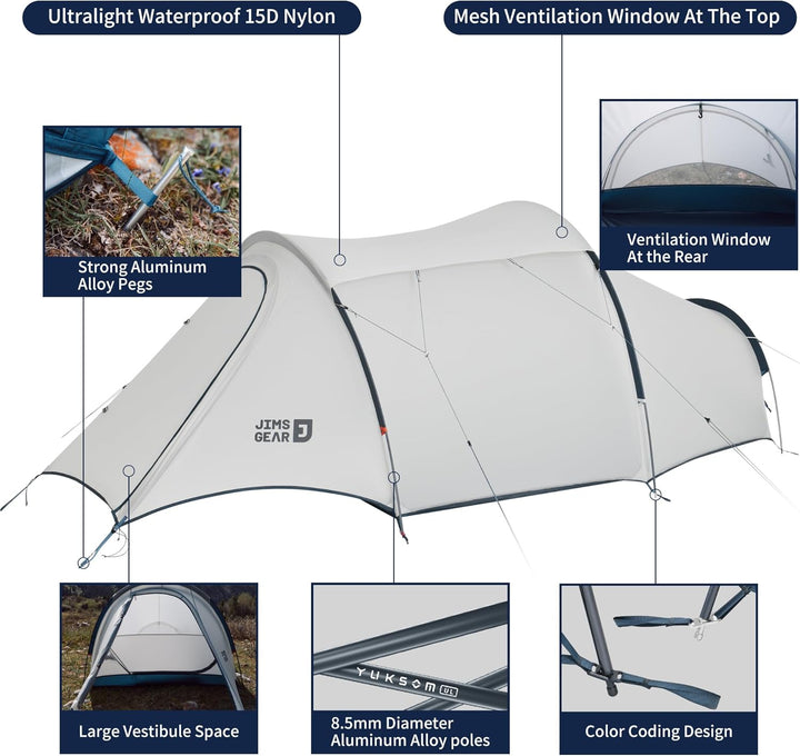 DABAN™ 2-Person Ultralight 4-Season Tunnel Tent - Naturehike