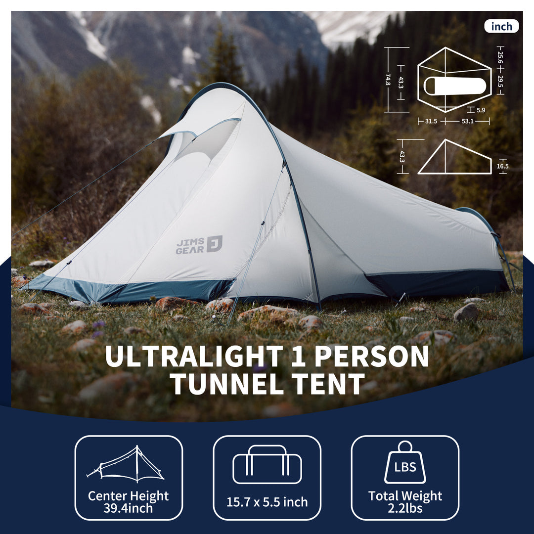 DABAN™ 1-Person Ultralight 4-Season Tunnel Tent - Naturehike