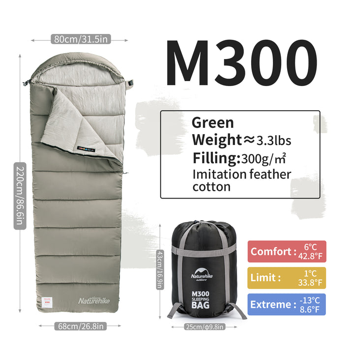 SunTherm™ M300 Synthetic Sleeping Bag 43°F / 6°C - Naturehike