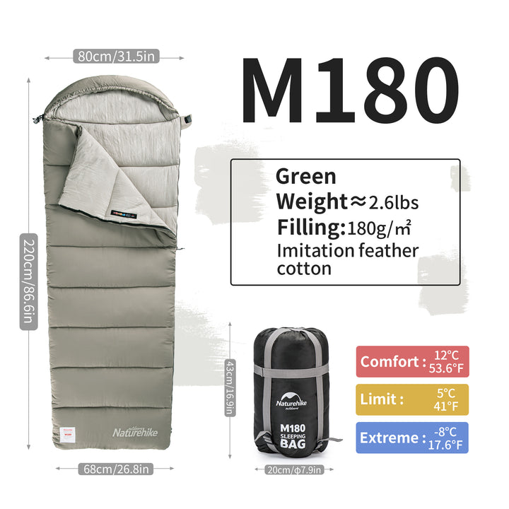SunTherm™ M300 Synthetic Sleeping Bag 43°F / 6°C - Naturehike