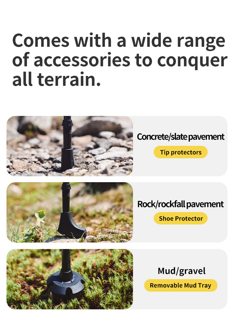 Far Wind™ Three-section Telescopic Carbon Trekking Pole - Naturehike