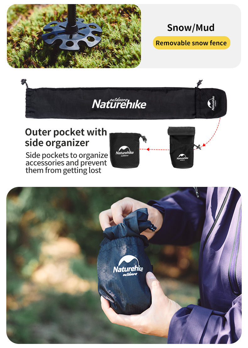 Far Wind™ Three-section Telescopic Carbon Trekking Pole - Naturehike