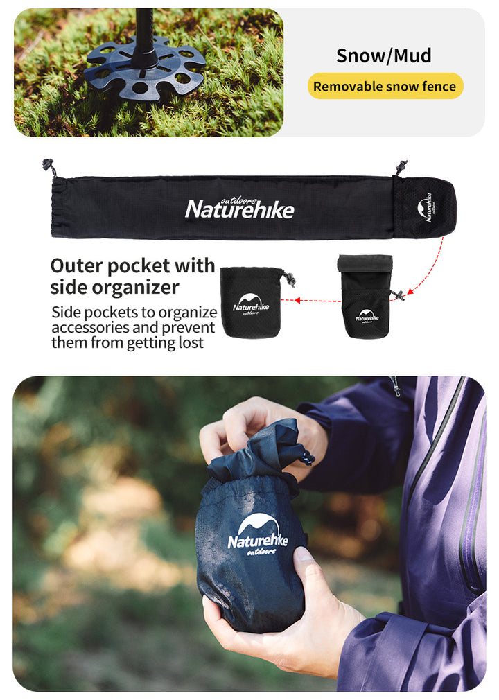 Far Wind™ Three-section Telescopic Carbon Trekking Pole - Naturehike