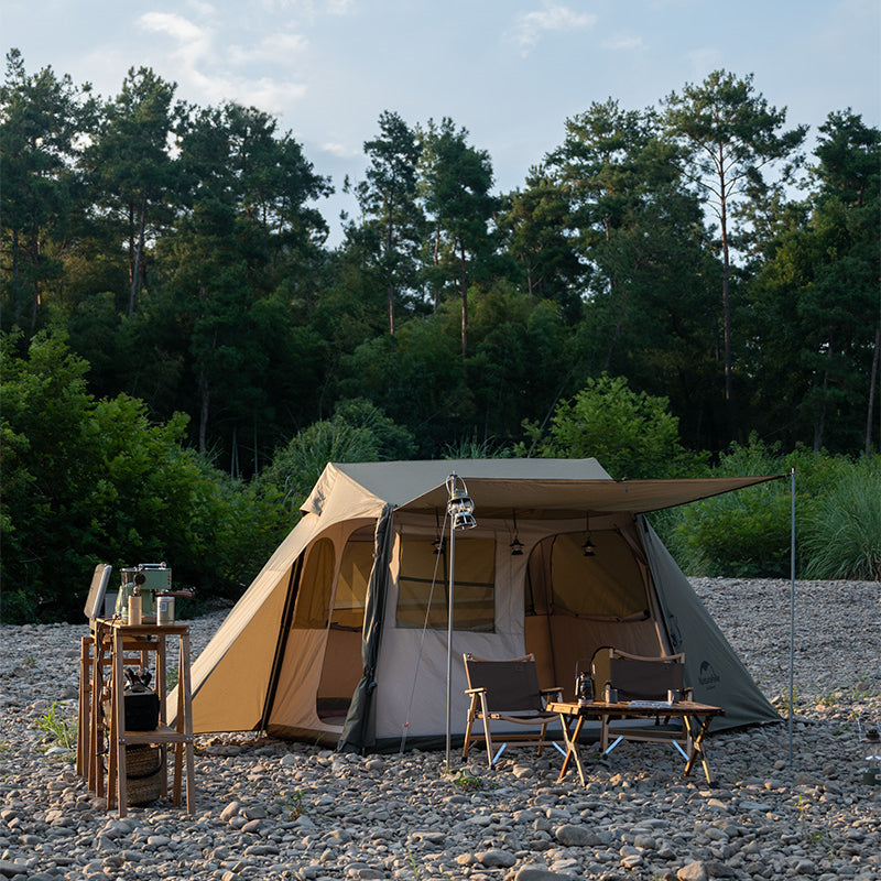 Waterproof tent with seam-sealed construction for keeping you dry in any weather.