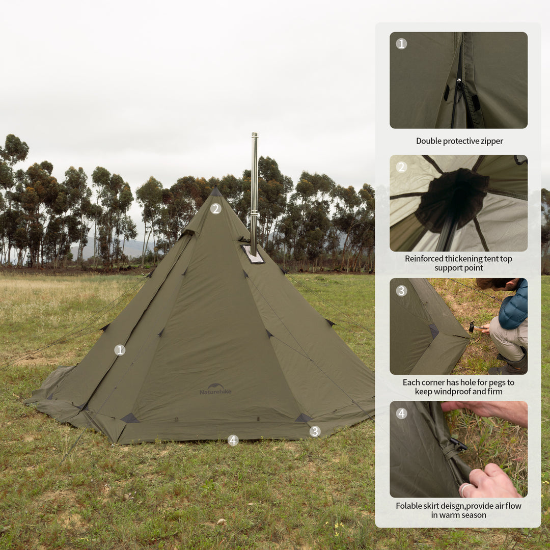 Ranch Fire™ 6-Person Octagonal Hot Tent - Naturehike