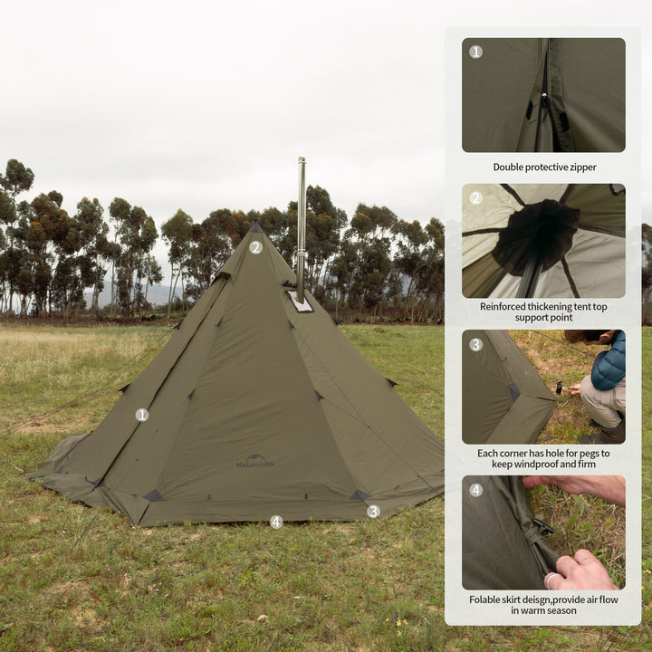 Ranch Fire™ 6-Person Octagonal Hot Tent - Naturehike