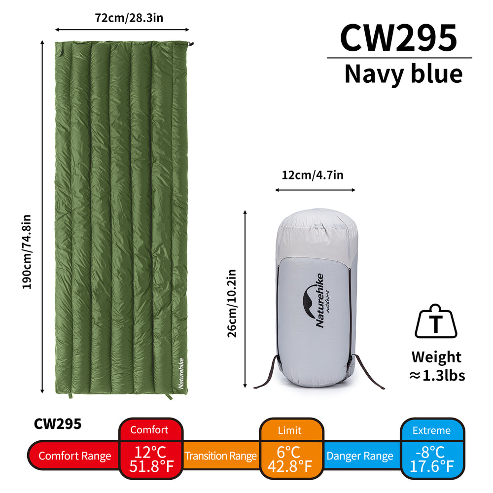 CW™295 Down Ultralight Sleeping Bag 54°F / 12°C - Naturehike